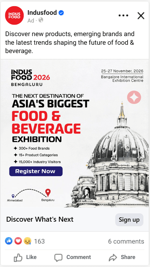 IndusFood lead generation Meta ad