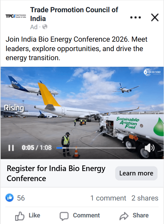 Trade Promotion Council of India conference Meta ad